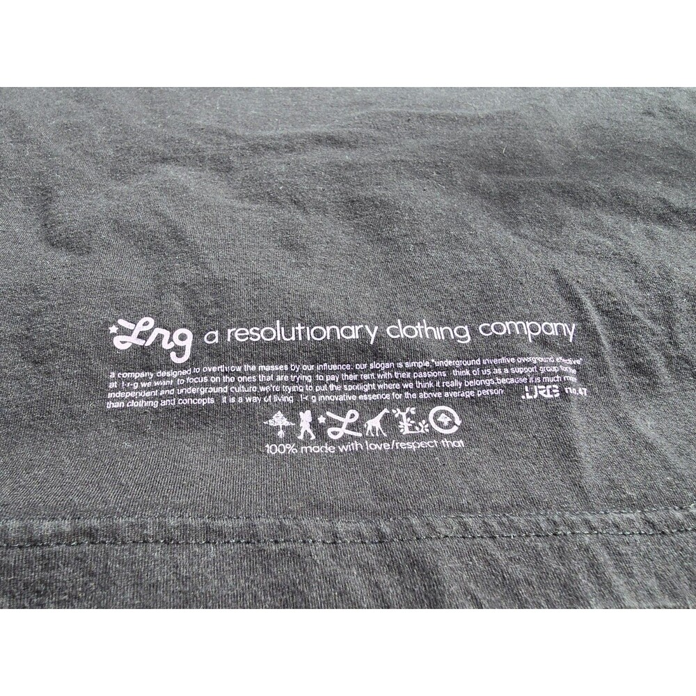 LRG Roots People Equipment Shirt Men XL Black Short Sleeve Rock Formation - Picture 11 of 11